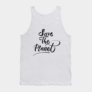 Save The Planet Black Tank Top